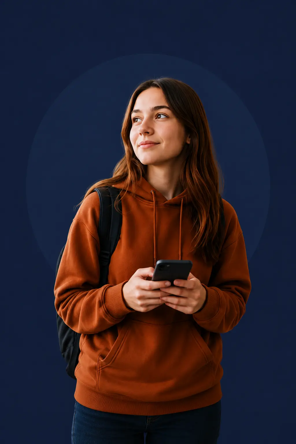 Estudiante utilizando OVO GUIDE